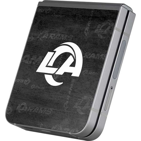 NFL Los Angeles Rams Black & White Galaxy Z Flip6 Skin